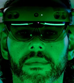 Manufacturer with green lense